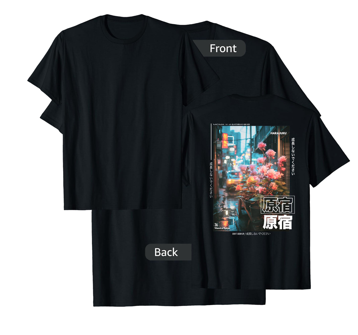 Japanese Streetwear Retro Aesthetic Harajuku BACK PRINT T-Shirt