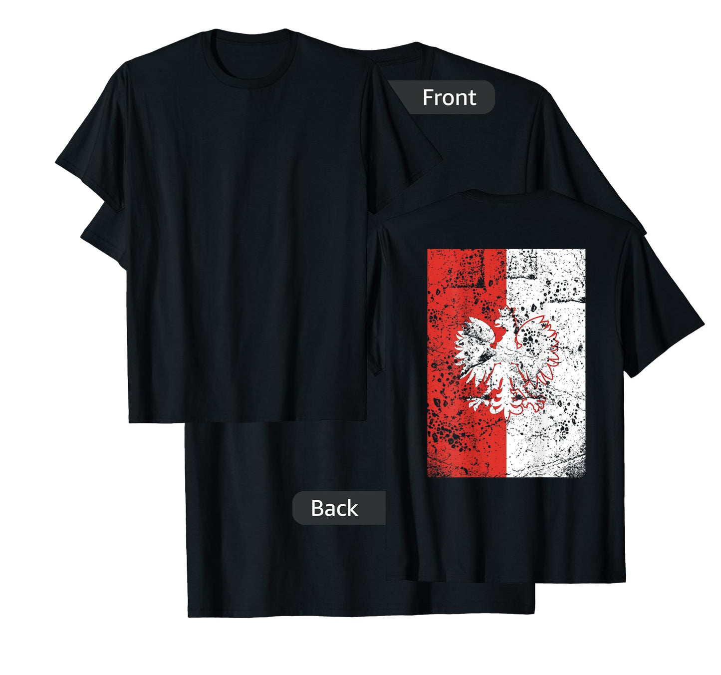 Poland Flag Vintage Big Polska Eagle Polish Pride Country T-Shirt