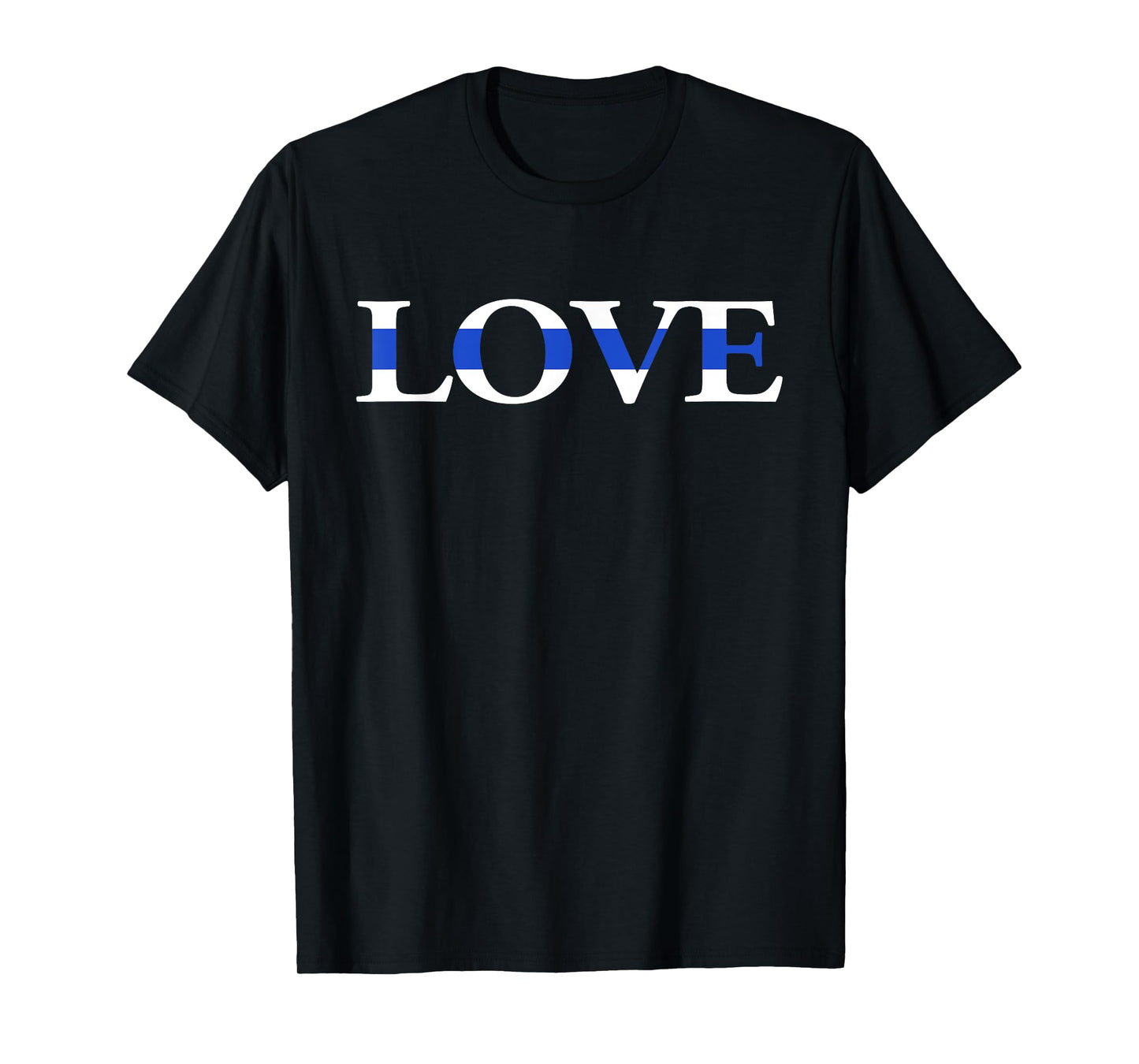 Police Officer Gifts Thin Blue Line I Love Police T Shirt