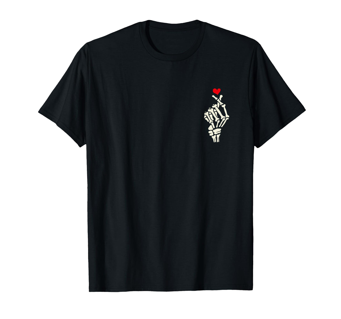 Skeleton Heart Hand Halloween Valentine Girl Women Men T-Shirt