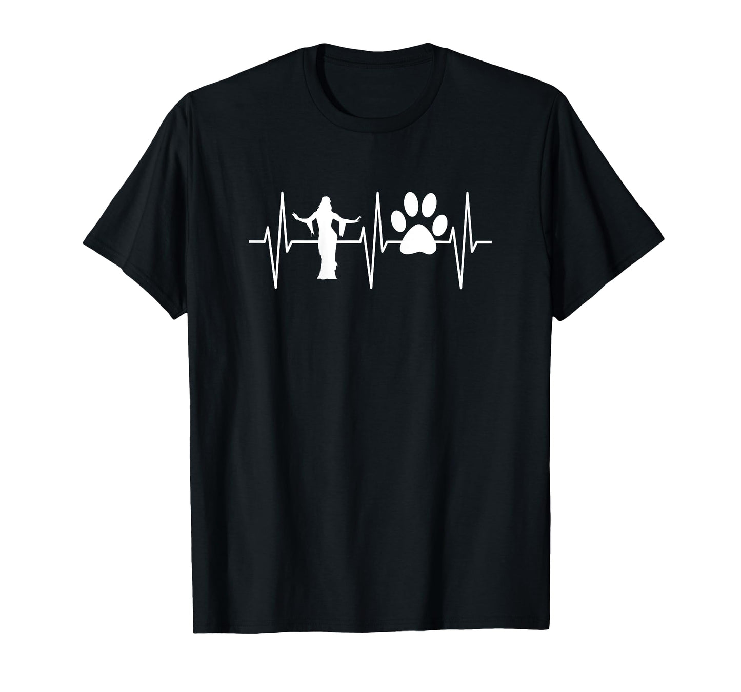 Belly Dancer Dogs Shirt Belly Dancing Dog Lover Heartbeat T-Shirt