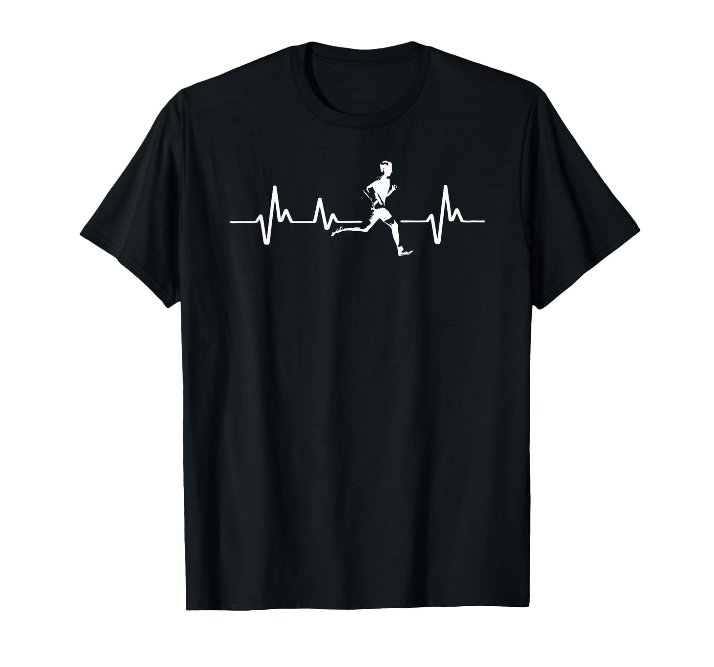 Running heartbeat Cross country running gift for boys men T-Shirt