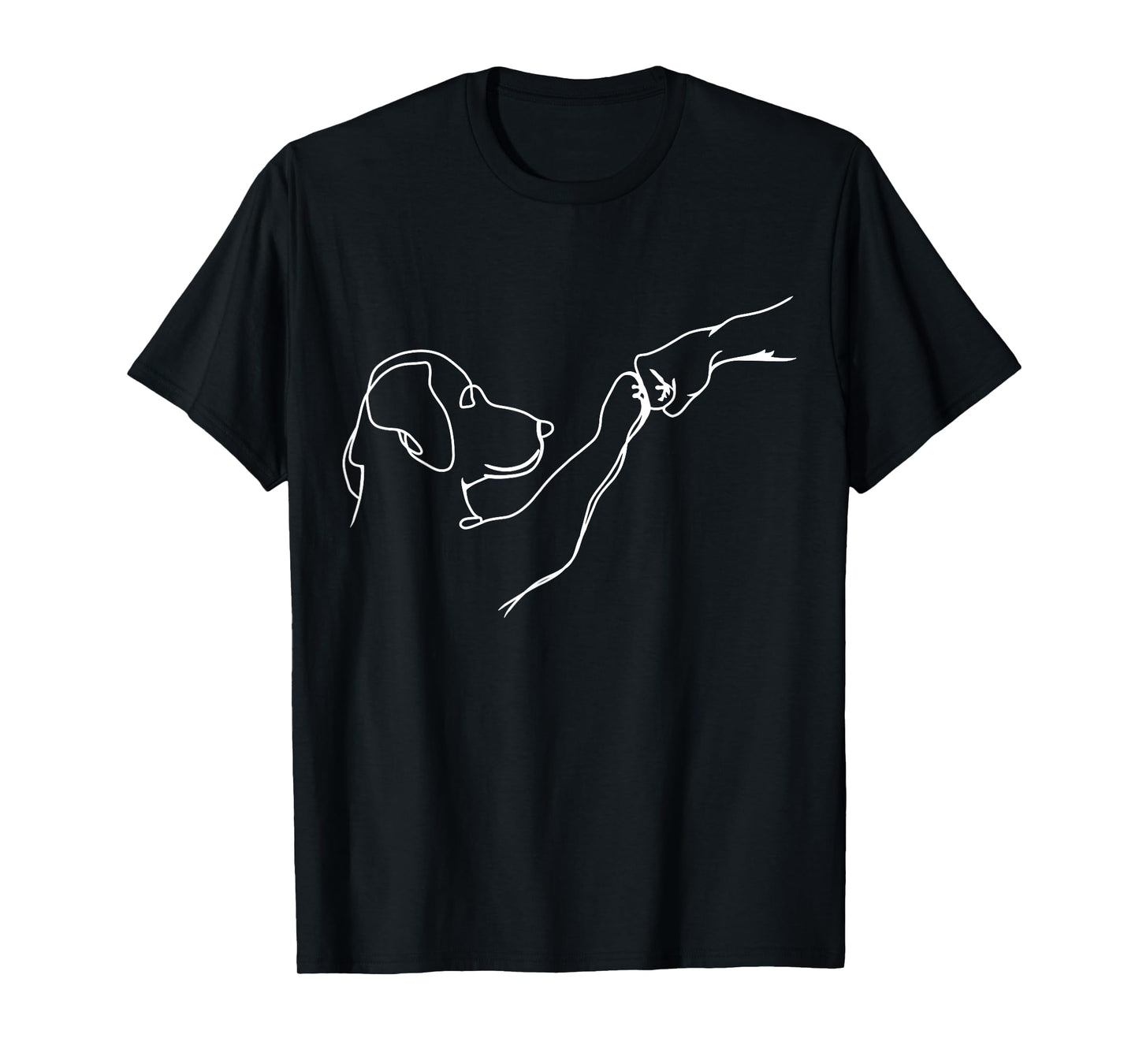 Dog and People Punch Hand Dog Man Friendship Bump Dogs Paw T-Shirt