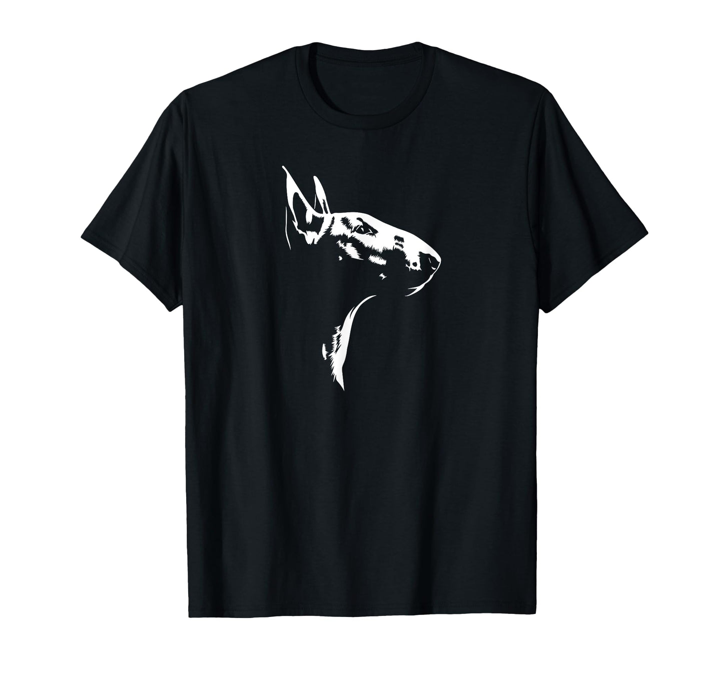 English Bull Terrier Silhouette portrait dog mom dog T-Shirt