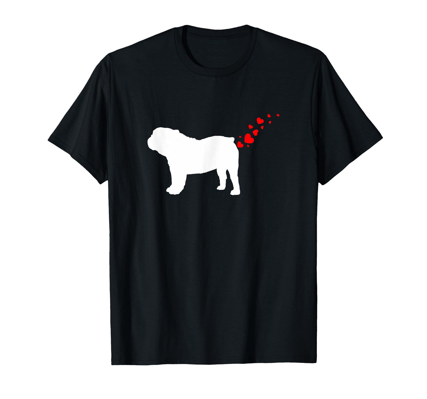 Cute English Bulldog Owner Valentines Day Heart Dog Farts Men Women Girls Kids T-Shirt