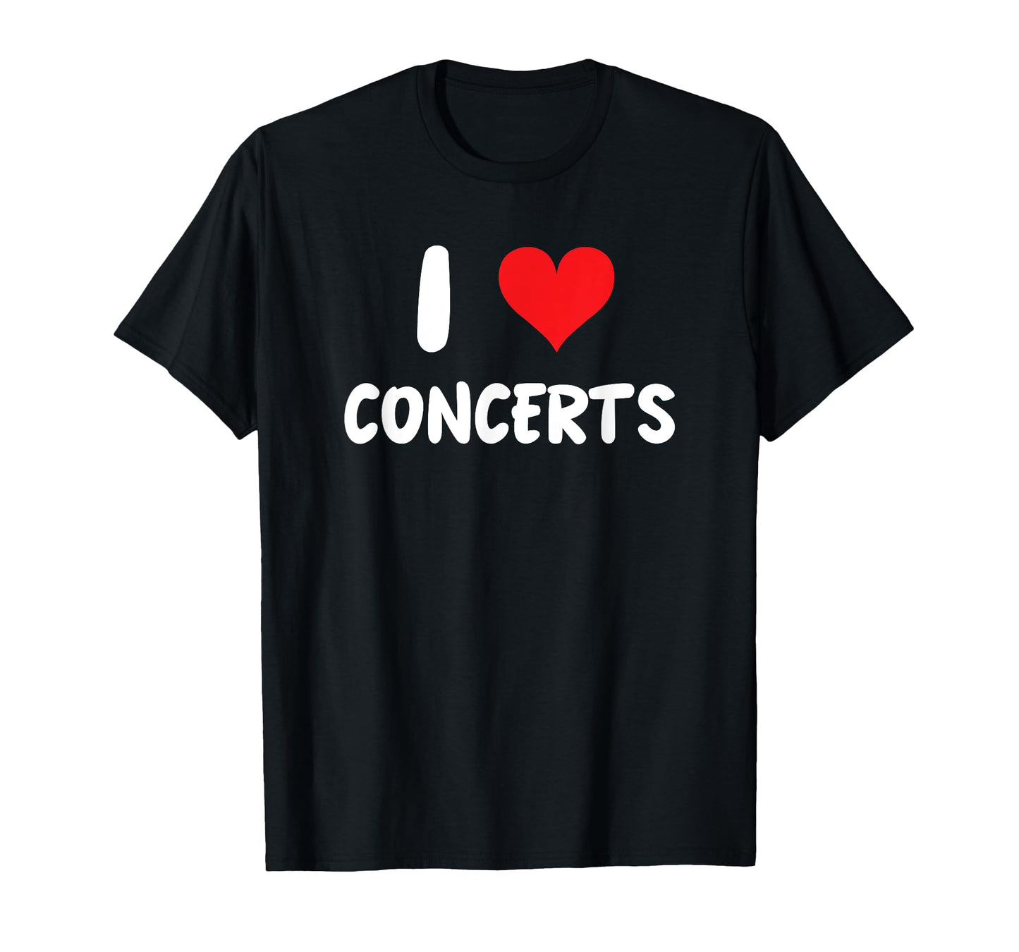 I Love Concerts - Heart - Music Band Musician Rock Country T-Shirt