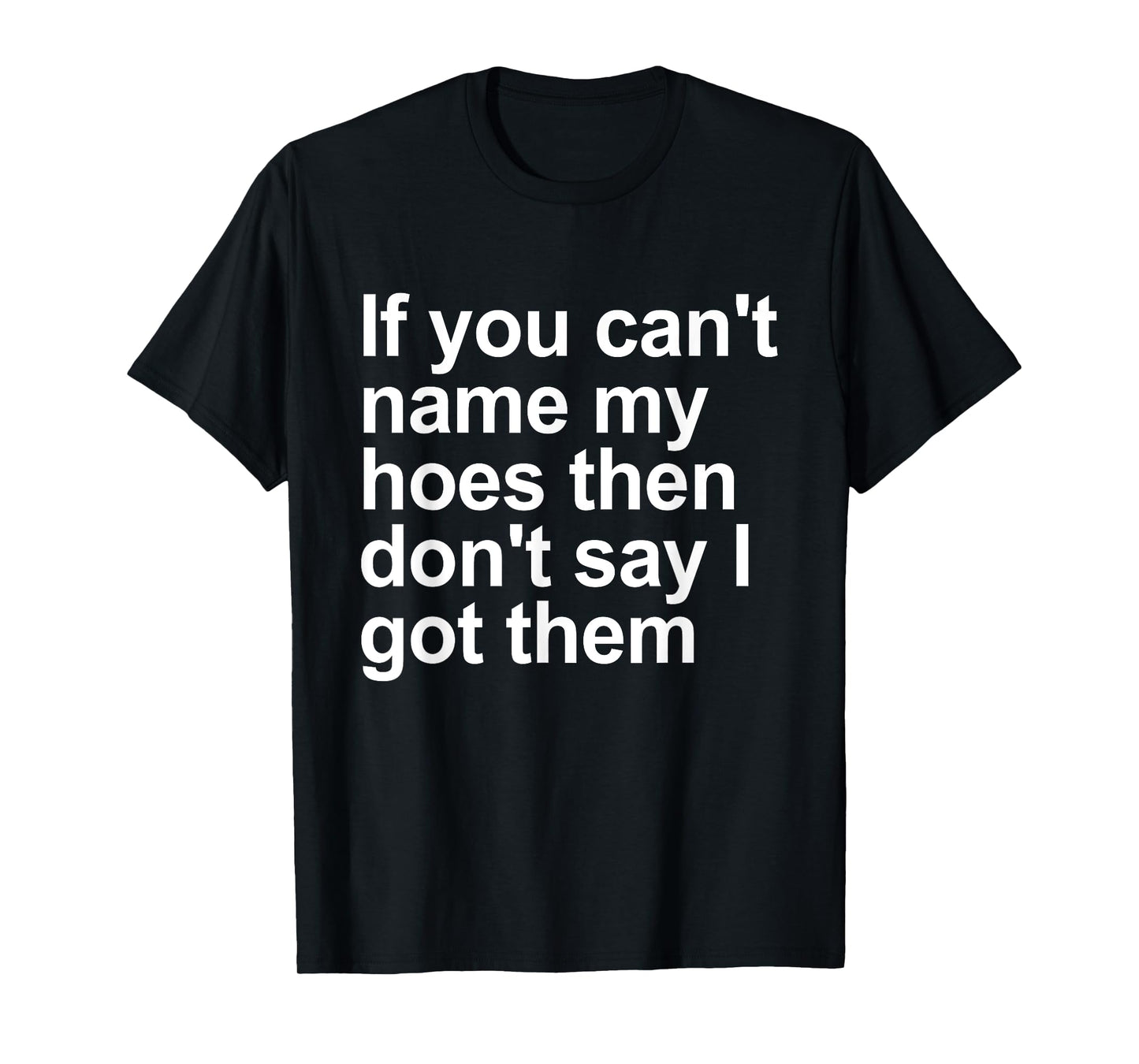 If You Can't Name My Hoes Then Don't Say I Got Them Humor T-Shirt
