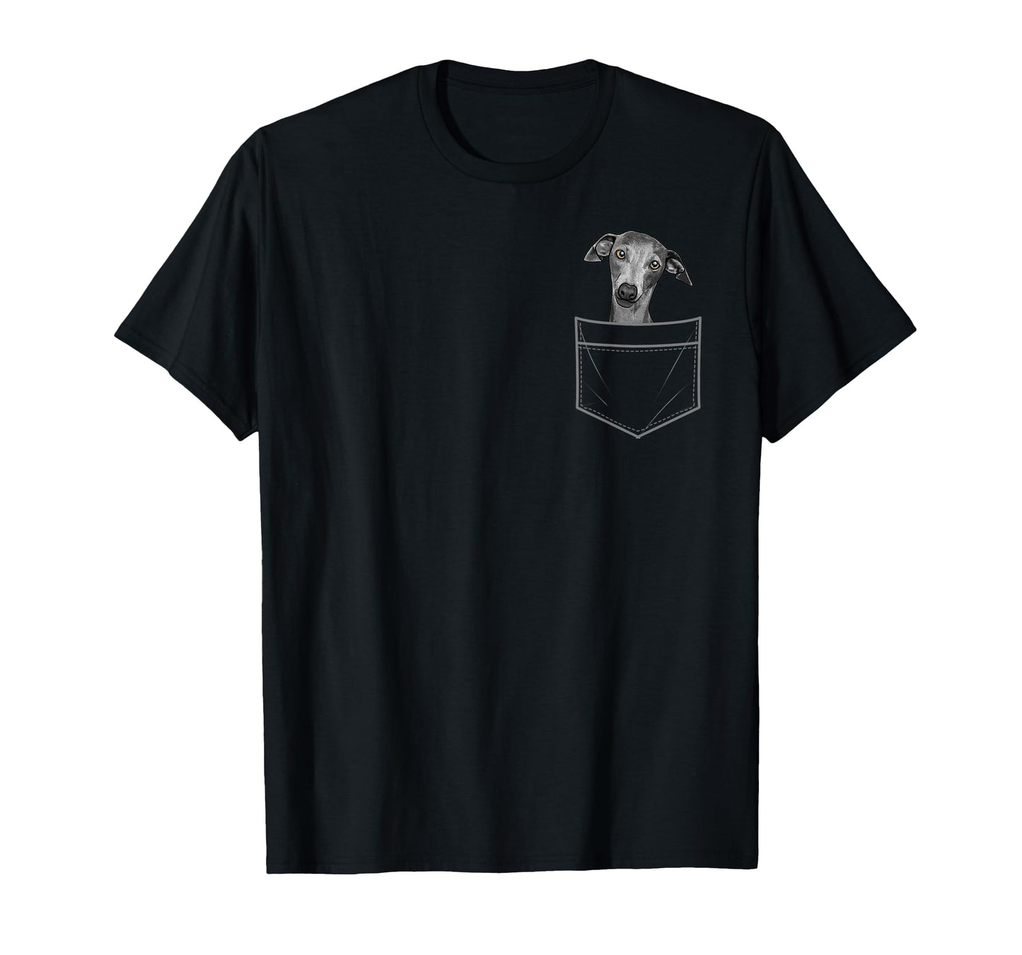 Cool Greyhound For Men Women Pocket Italian Dog Lover Owner T-Shirt