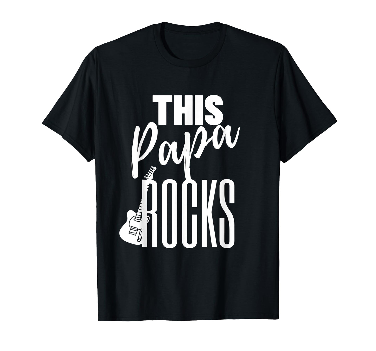This Papa Rocks Guitar Player Rock n Roll - Guitar T-Shirt