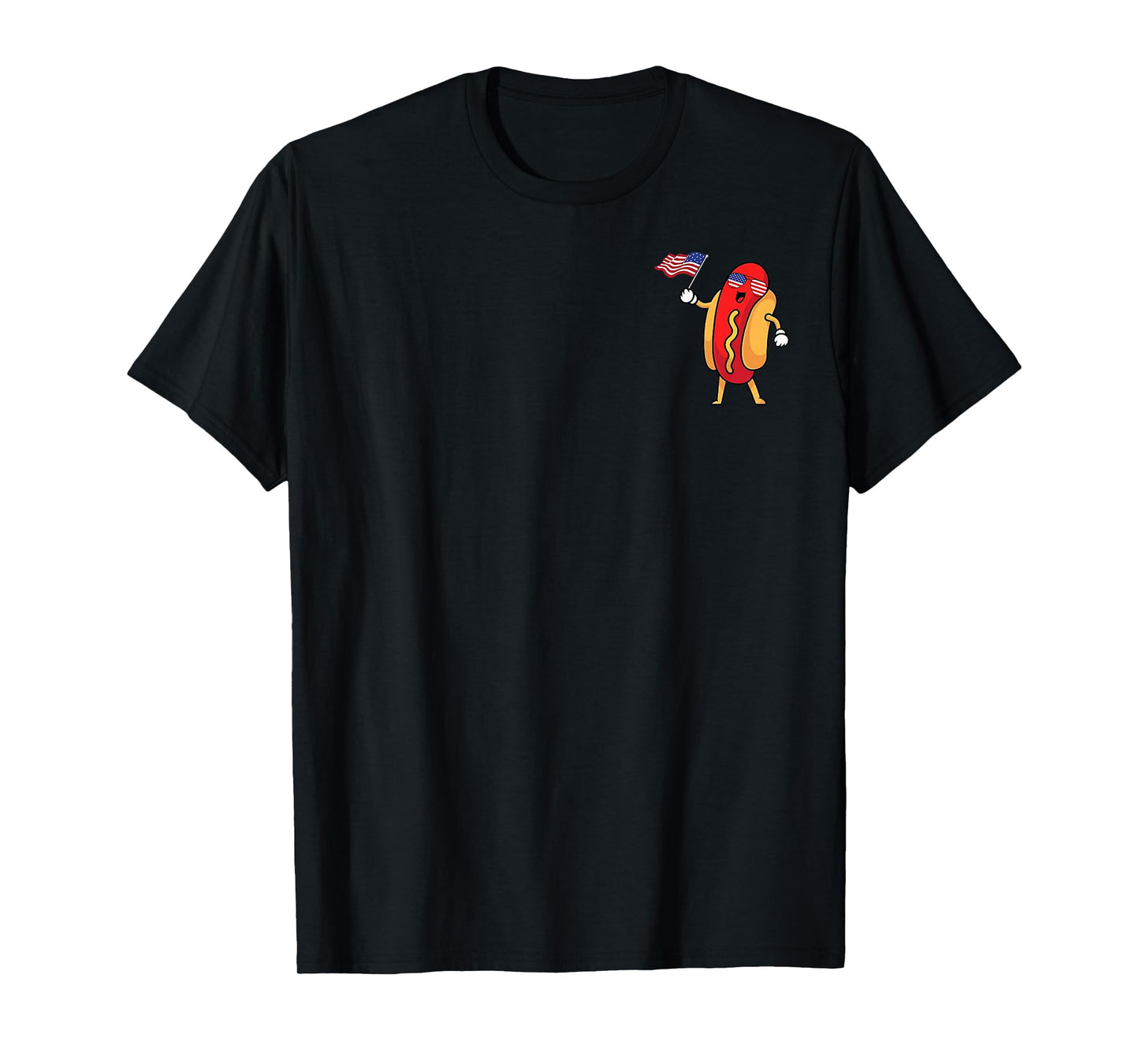 Hot Dog Pocket American Flag Freedom Patriotic 4th Of July Women Kids Men T-Shirt