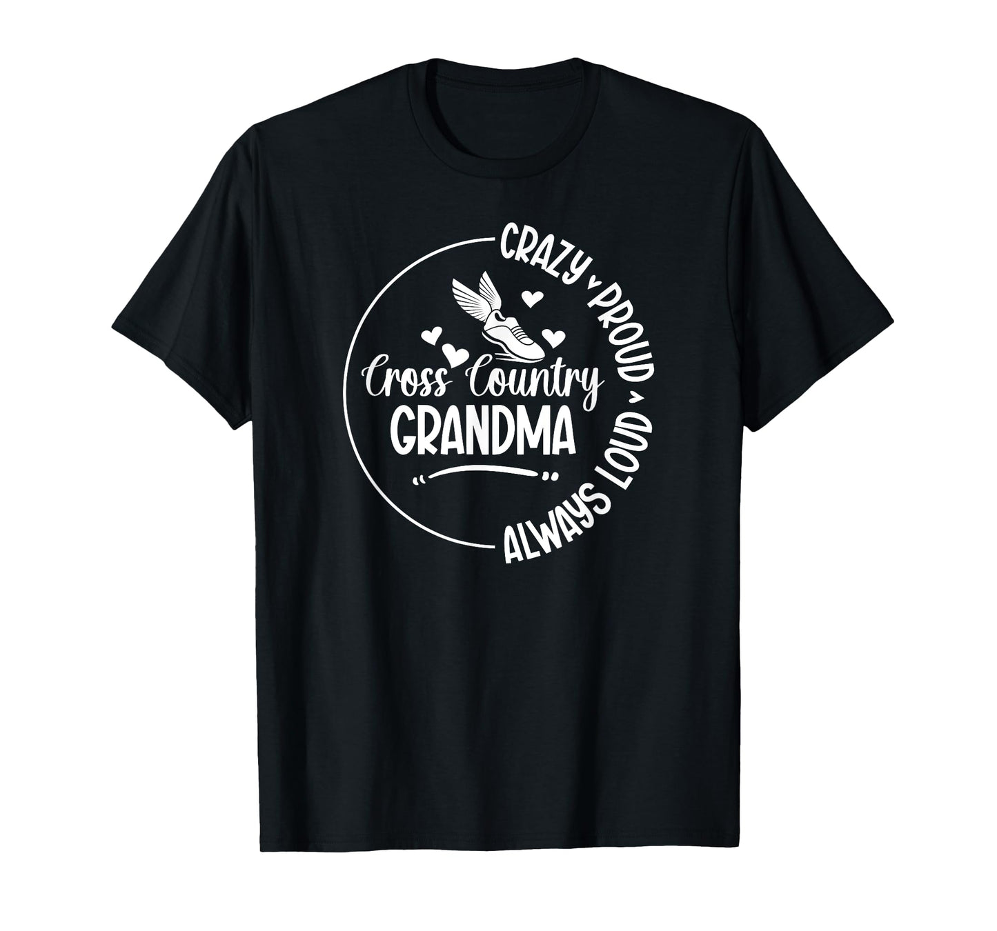 Crazy Proud Cross Country Grandma XC Grandmother T-Shirt