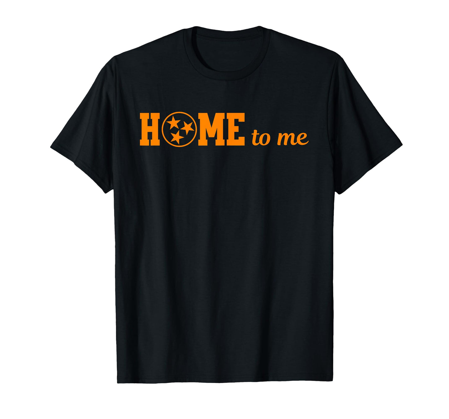 Home to Me Tennessee Orange Tri-Star Circle Design T-Shirt