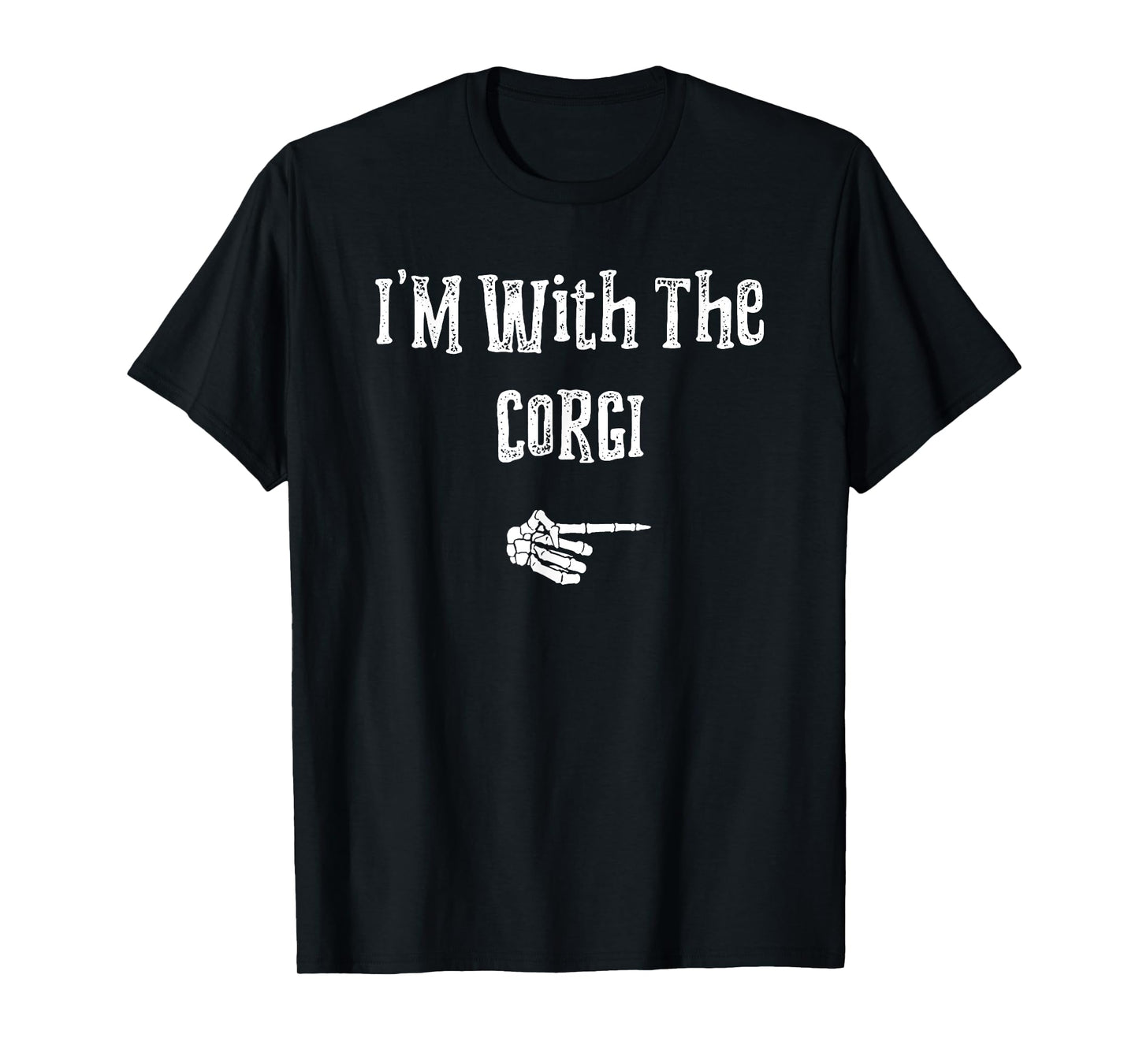 I'm With Corgi Dog Halloween Costume Funny Couples Matching T-Shirt