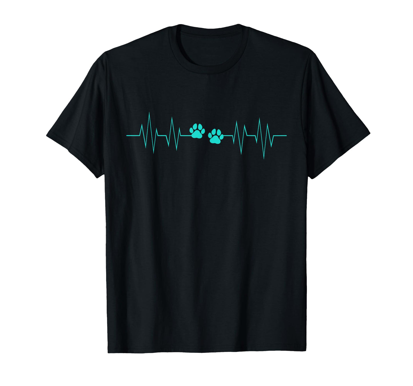 Paw Print Heartbeat Funny EKG Veterinary Veterinarian Gift T-Shirt