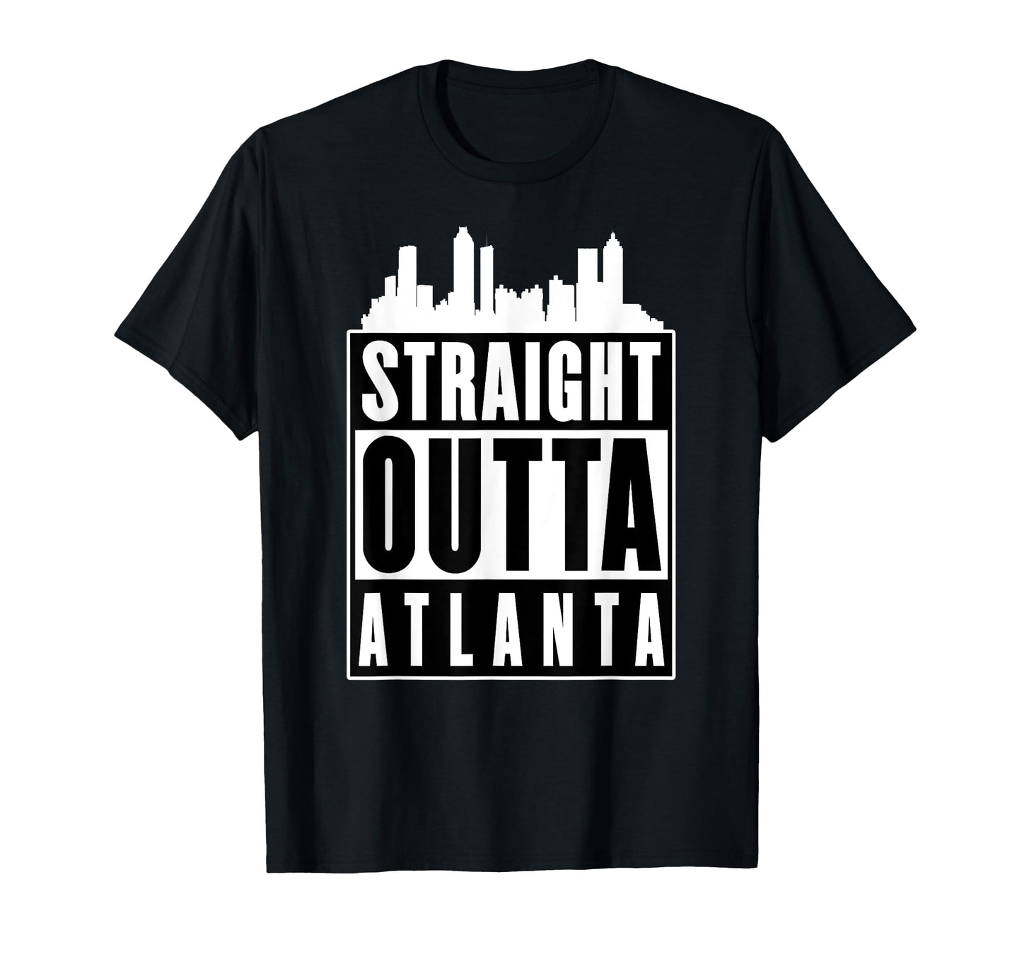 Straight Outta Atlanta T-Shirt with Silhouette of the City T-Shirt