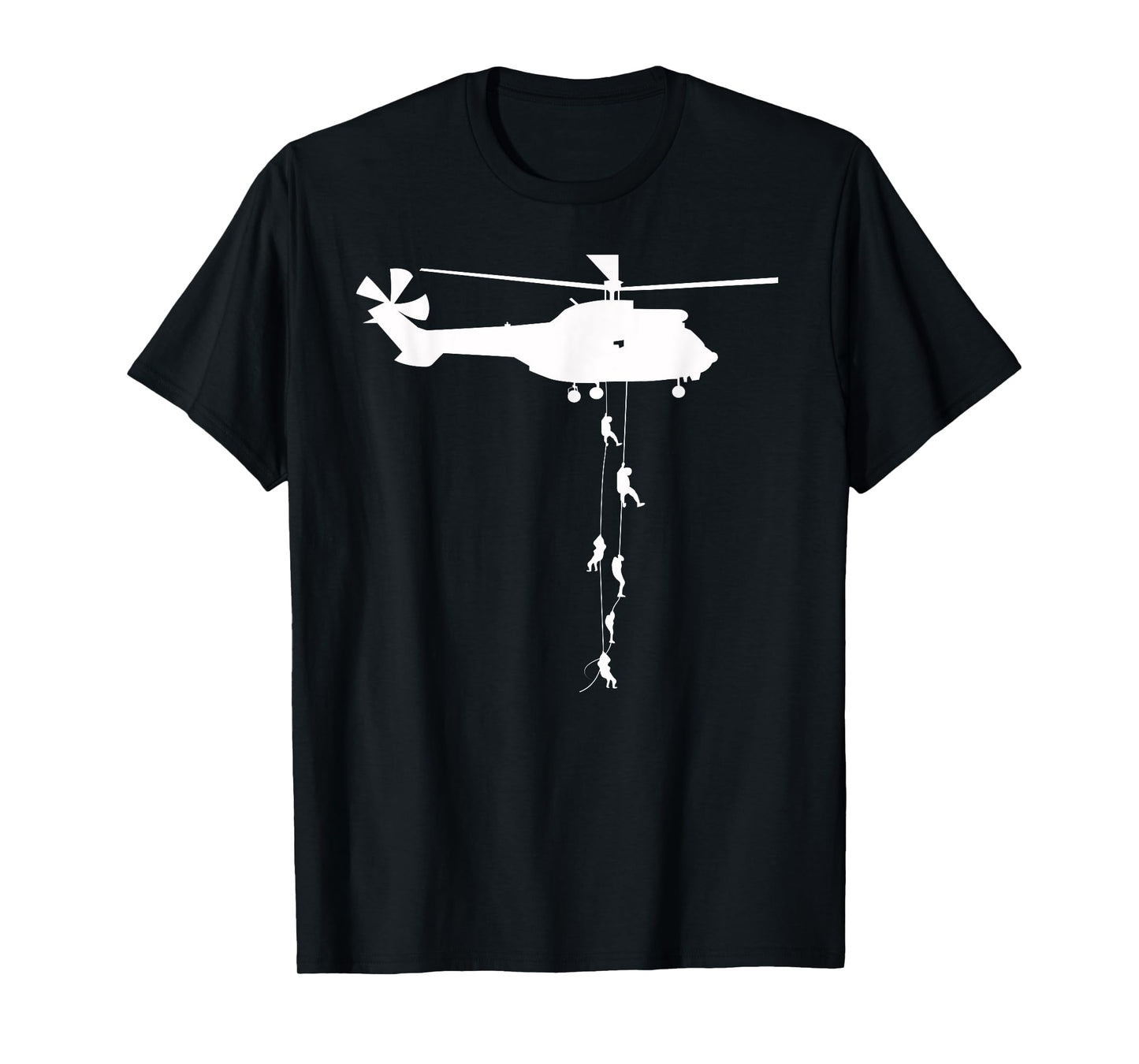 Helicopter dropping Soldiers air assault T-Shirt