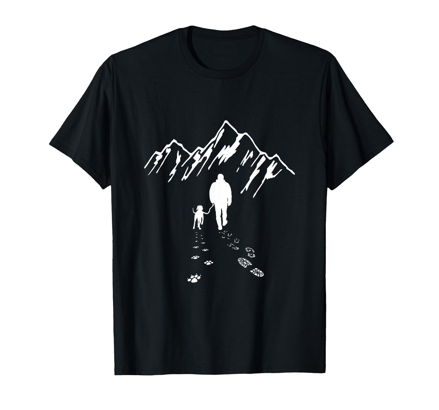 Dog hiking walk mountains gift for dog owners T-Shirt