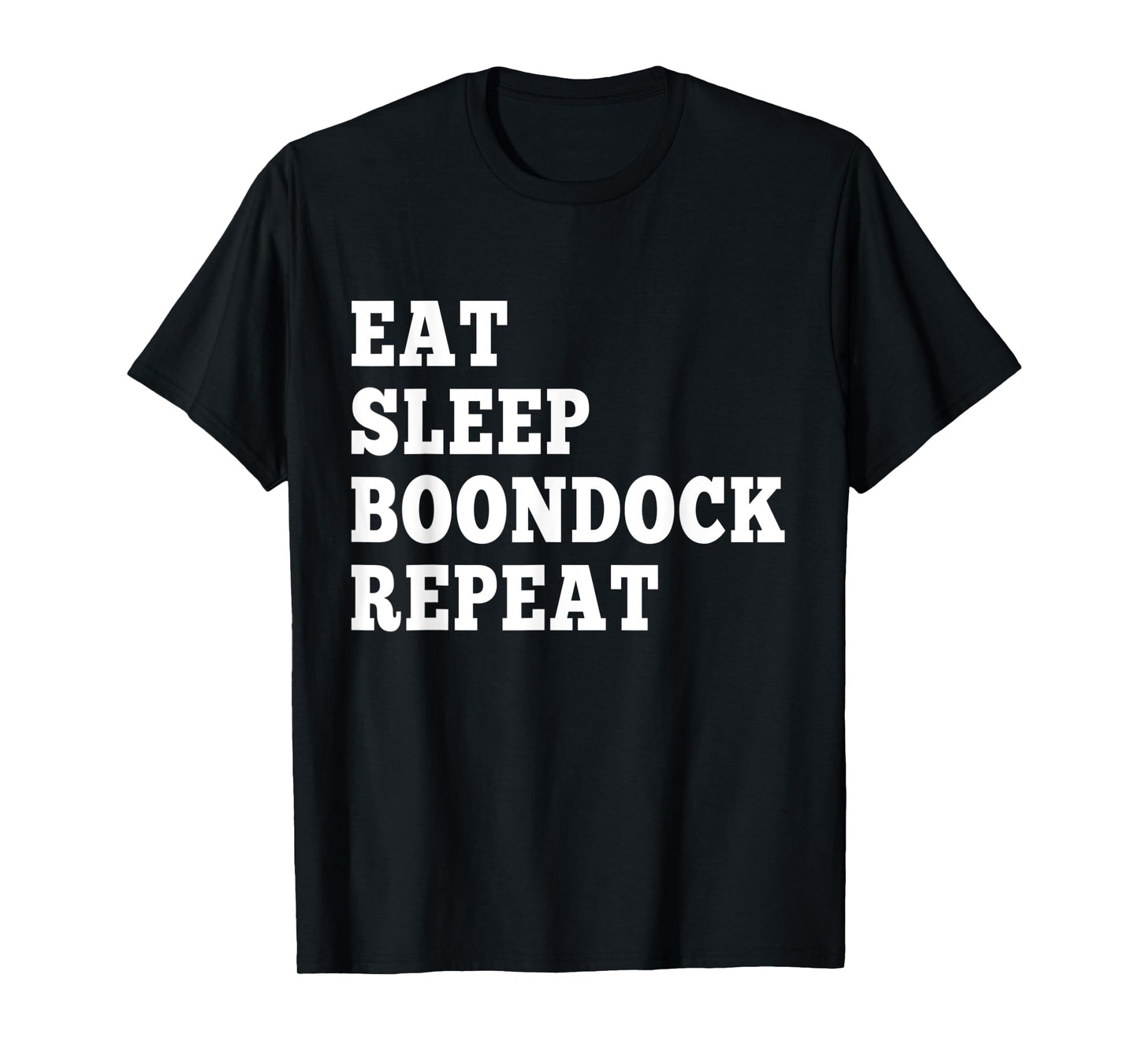 Eat Sleep Boondock Repeat couples boondocking camping T-Shirt