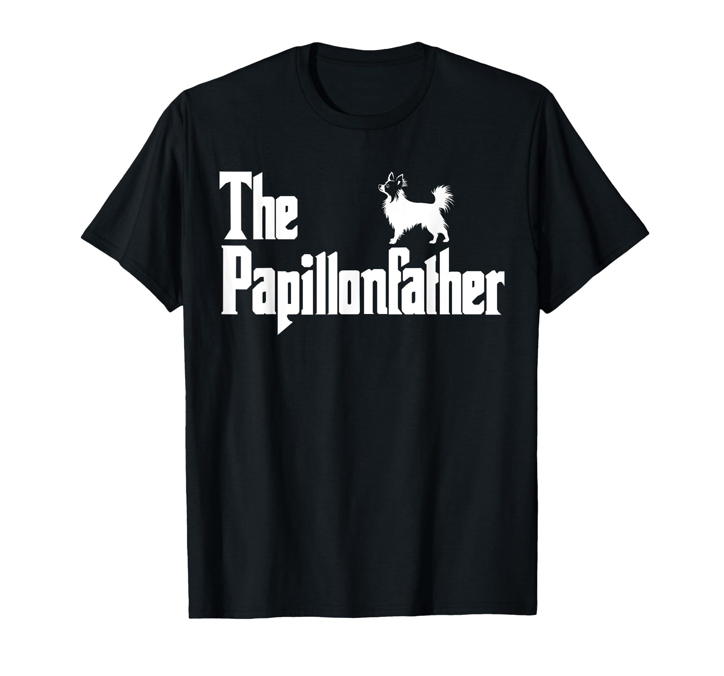 The PapillonFather Funny Papillon Dog Dad Men T-Shirt