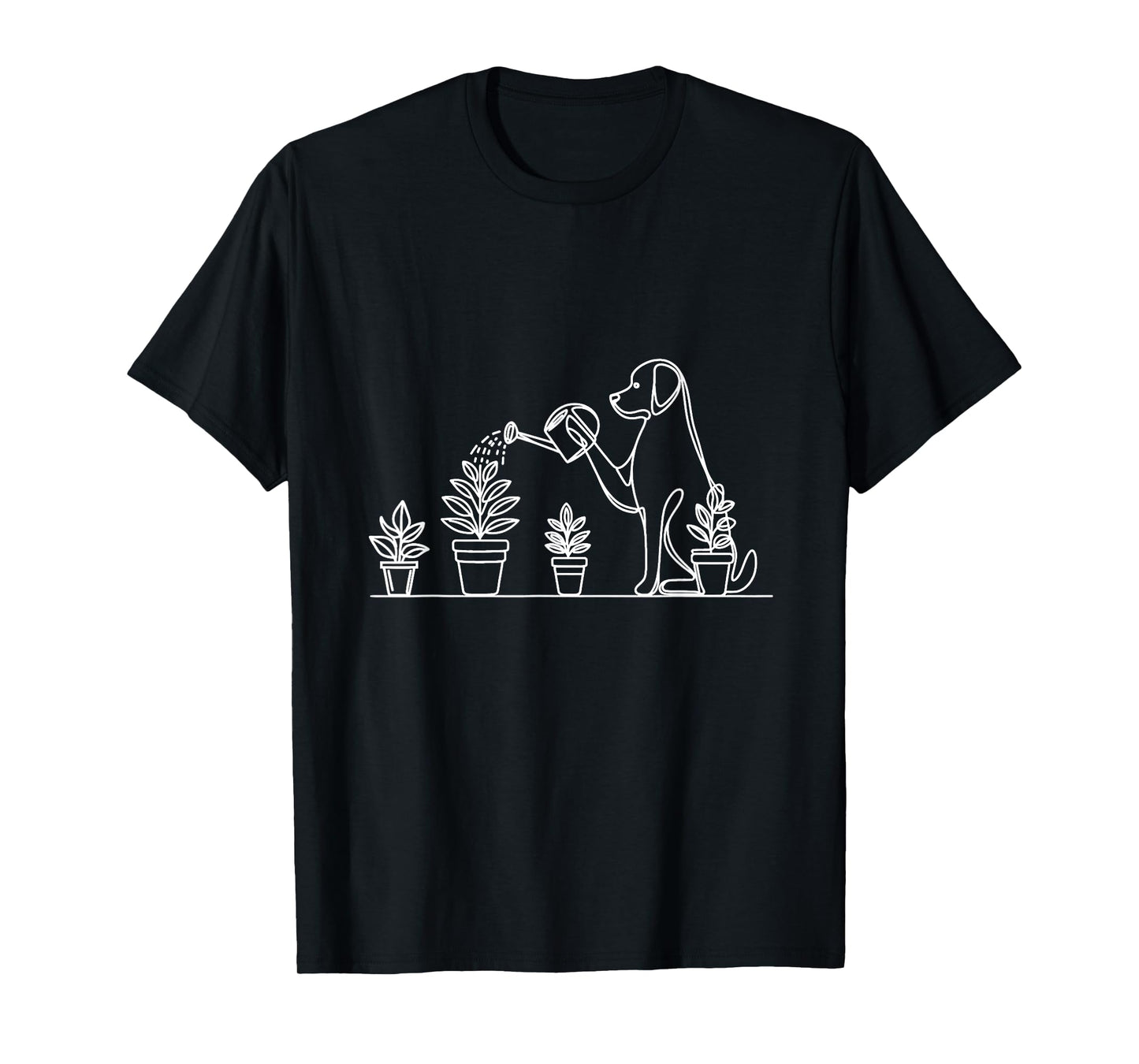 Dogs And Plants Funny Garden Dog Love Dogs Watering Plants T-Shirt