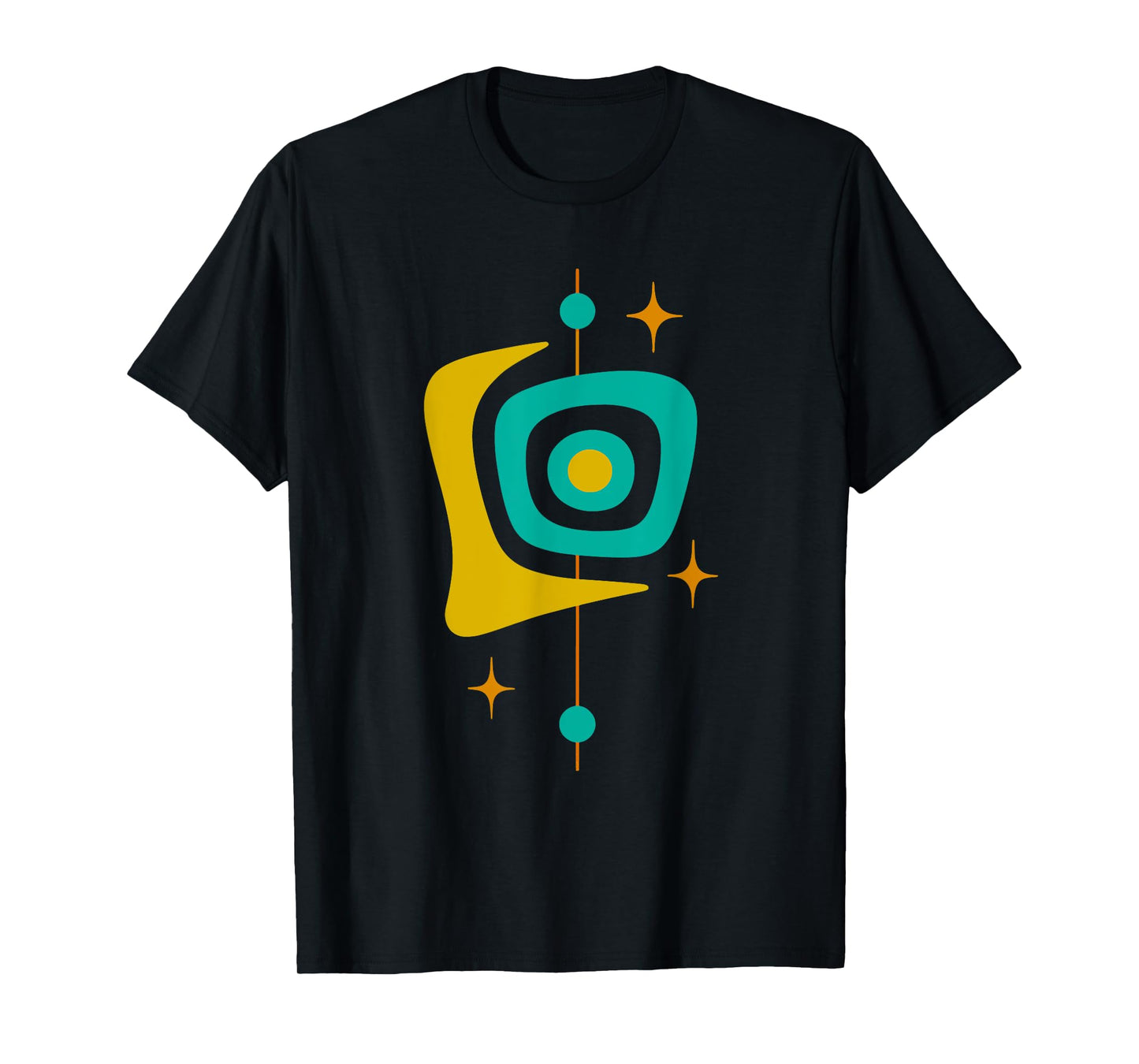 Mid Century Modern Atomic Boomerang Design T-Shirt