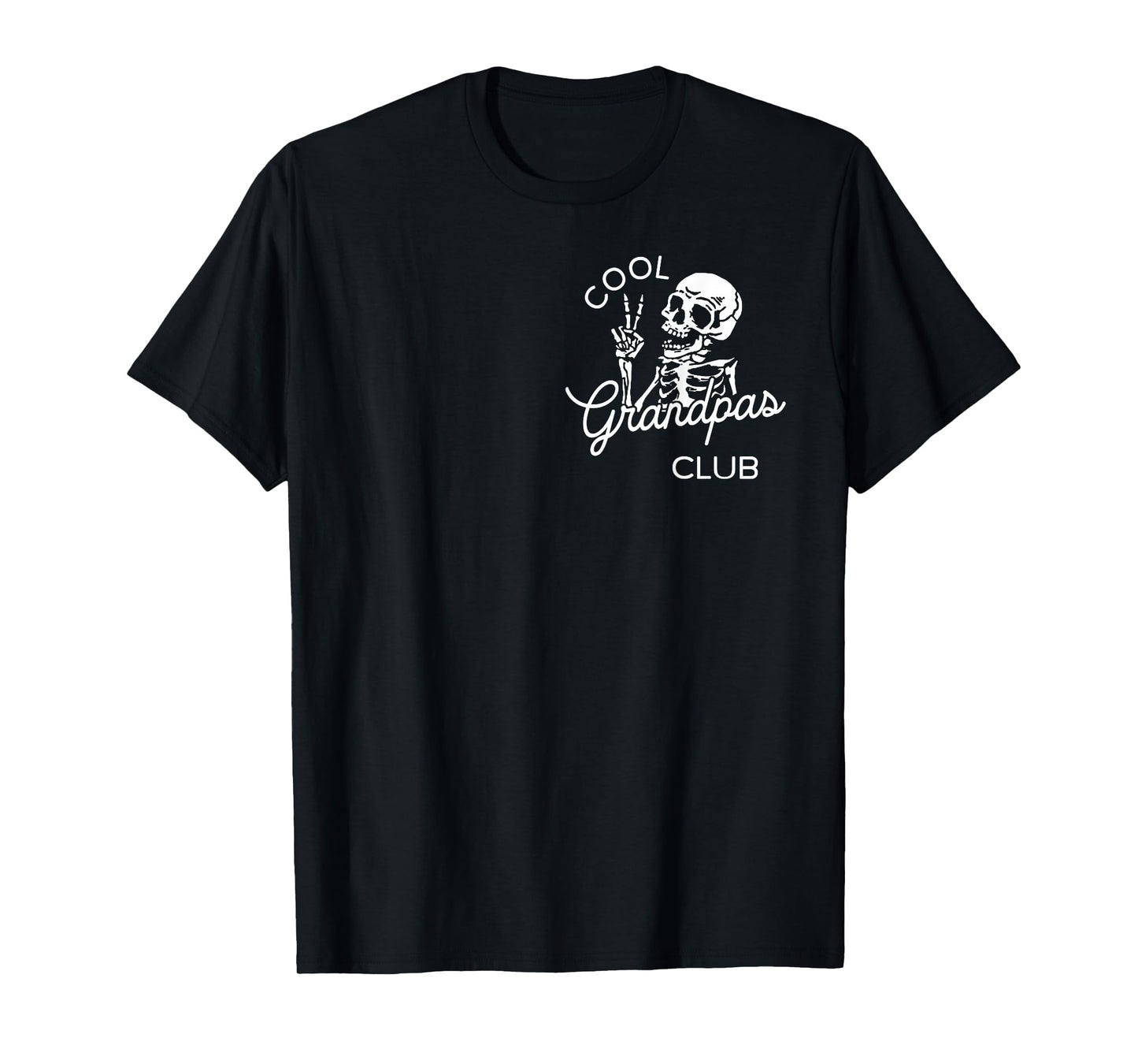 Mens Cool Grandpas Club Funny Skeleton for Dad Fathers Day T-Shirt