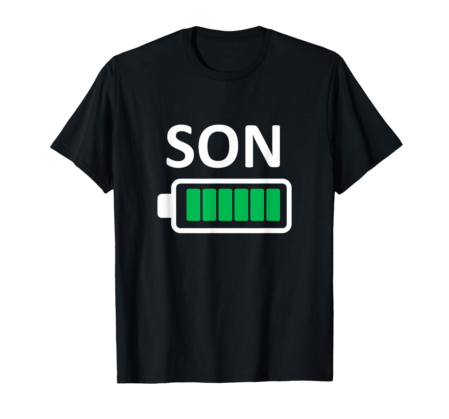 Funny Nerdy Family Son Full Battery Never Tired Geek T-Shirt