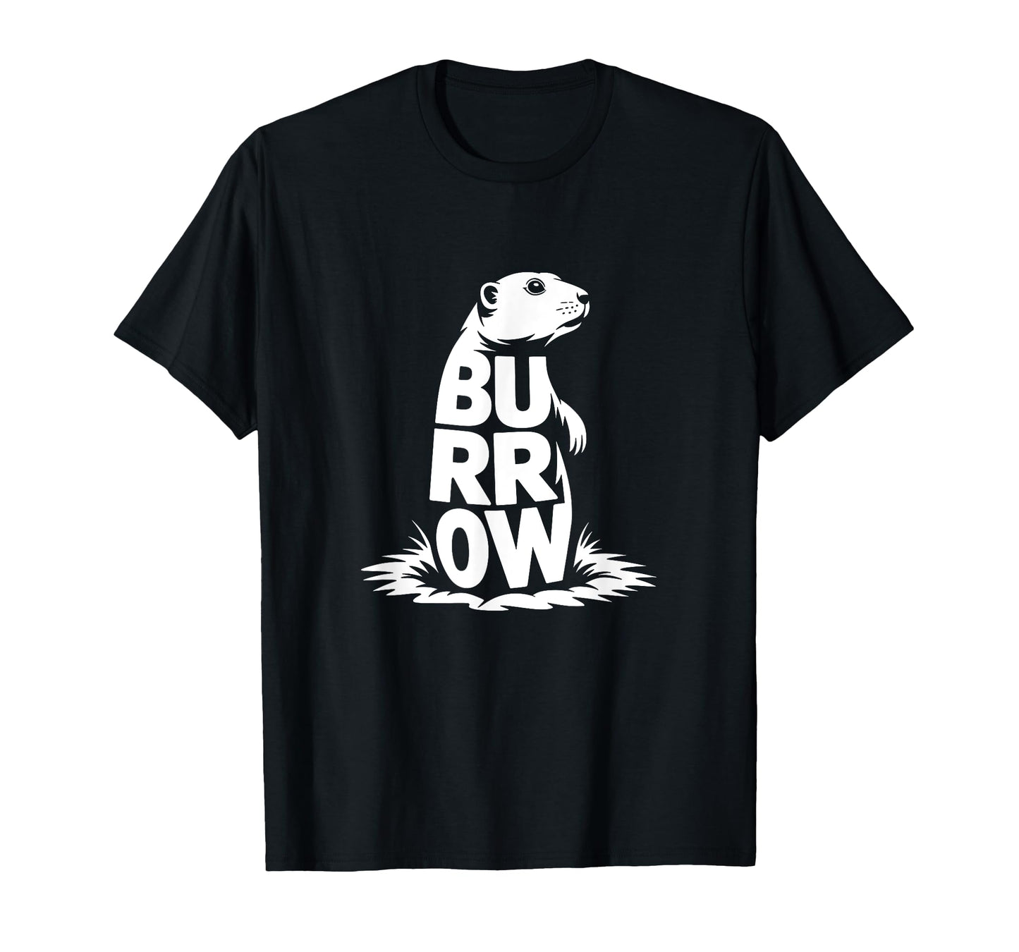 Burrow Prairie Dog Word Art - Introvert Nature Retreat Men Women Kids T-Shirt