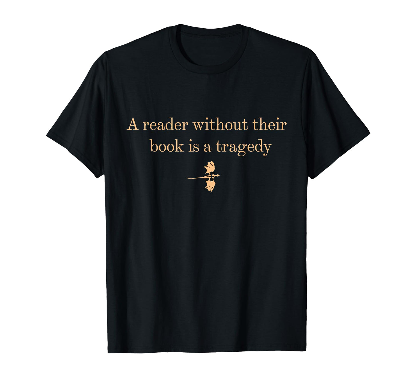 A Reader Without Their Book is Tragedy - Book Reading Dragon T-Shirt
