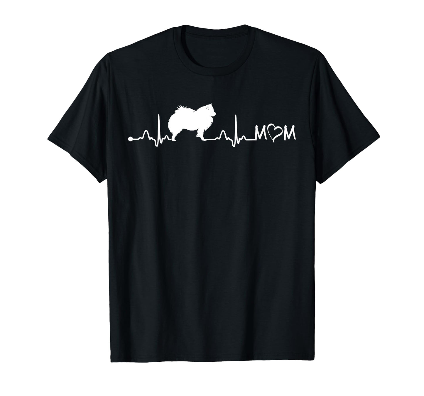 Heartbeat EKG American Eskimo Dog Dog Mom Gift Men Women T-Shirt