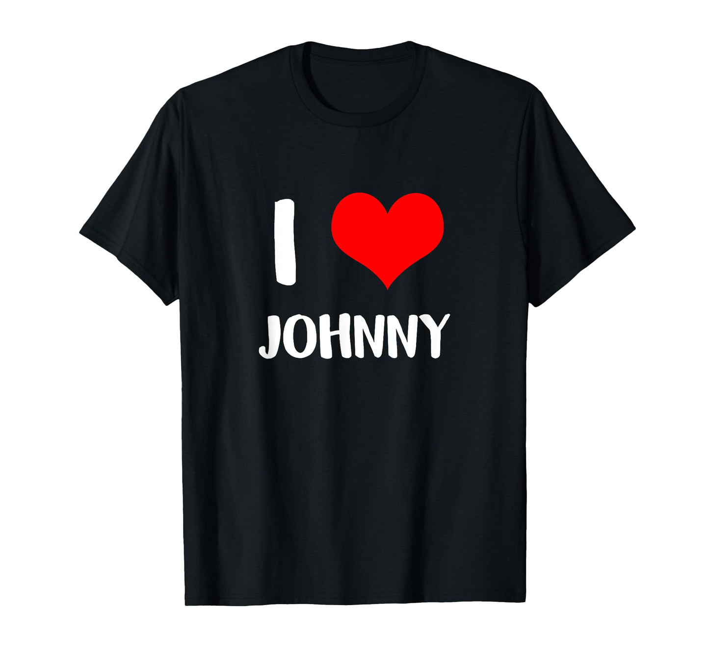I love JOHNNY my valentine sorry ladies guys heart belongs T-Shirt