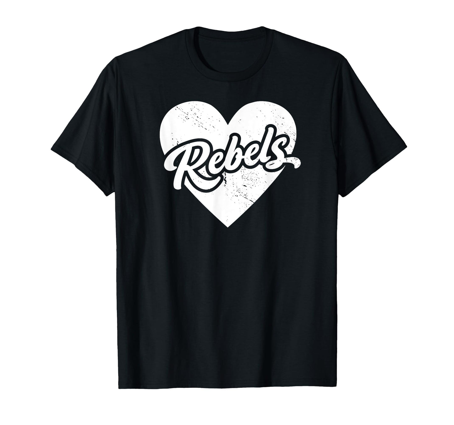 Vintage Rebels School Spirit Go Rebels Love T-Shirt