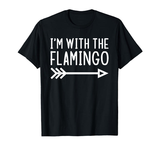 I'm With The Flamingo Funny Matching Lazy Halloween Costume T-Shirt