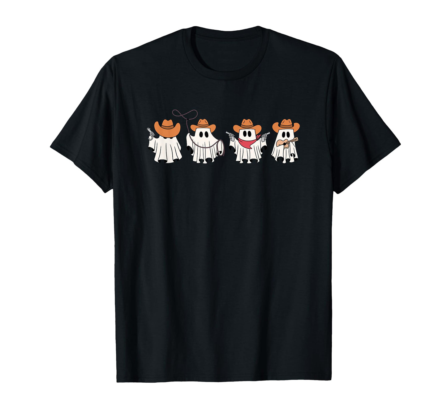 Cowboy Ghost Halloween Ghoul Design Funny Cowgirl Cowboy T-Shirt