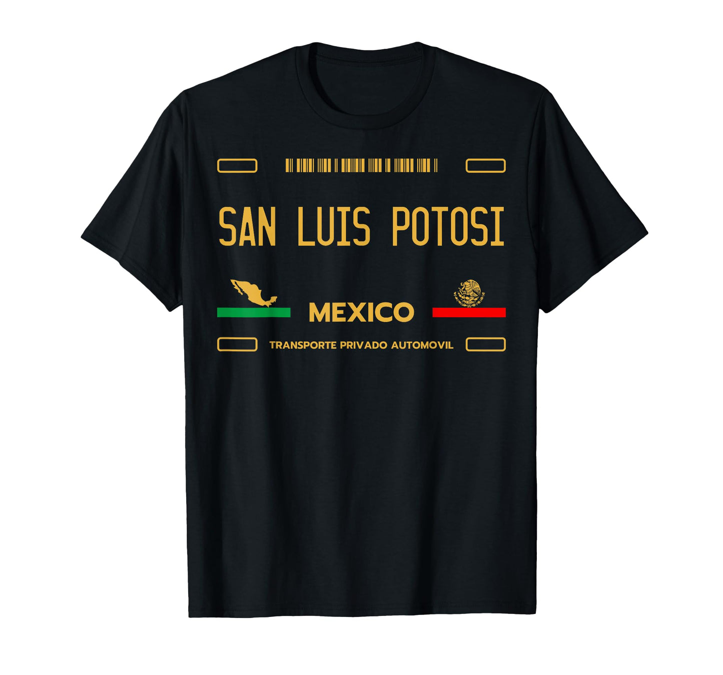 San Luis Potosi License Plate, San Luis Potosi T-Shirt
