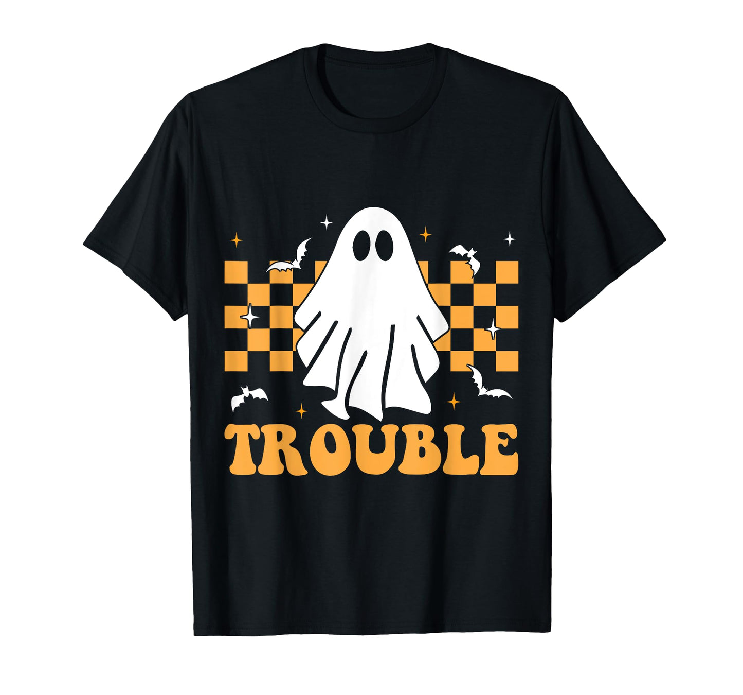 Where I Go Trouble Follows Matching Halloween Pajama Couples T-Shirt