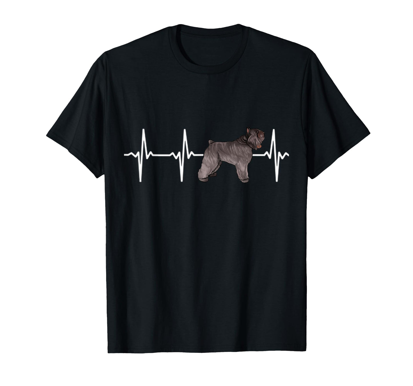 Bouvier des Flandres Heartbeat Love My Dog Men Women Kids T-Shirt