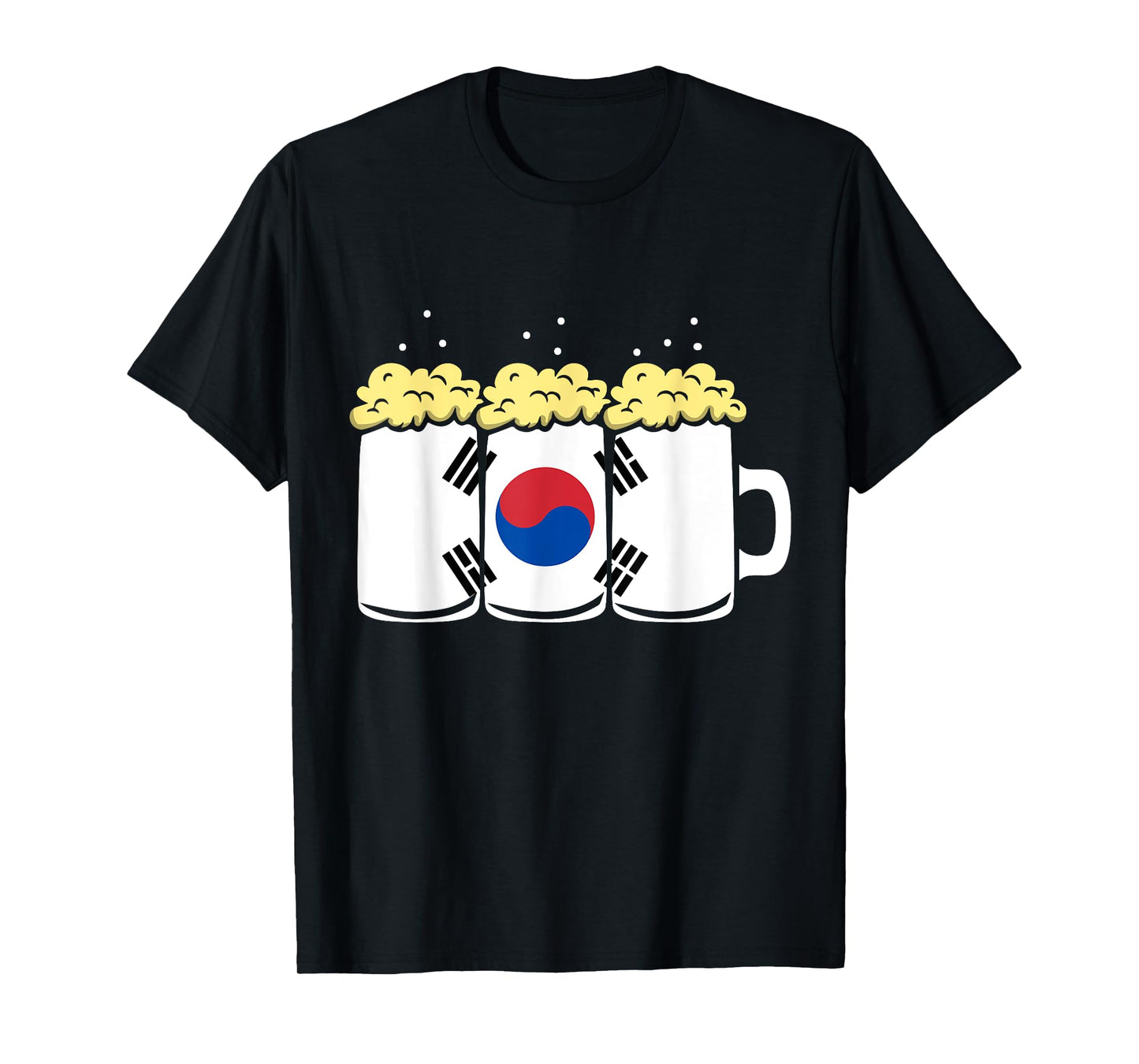 South Korea Flag Design for Beer Drinker Men T-Shirt