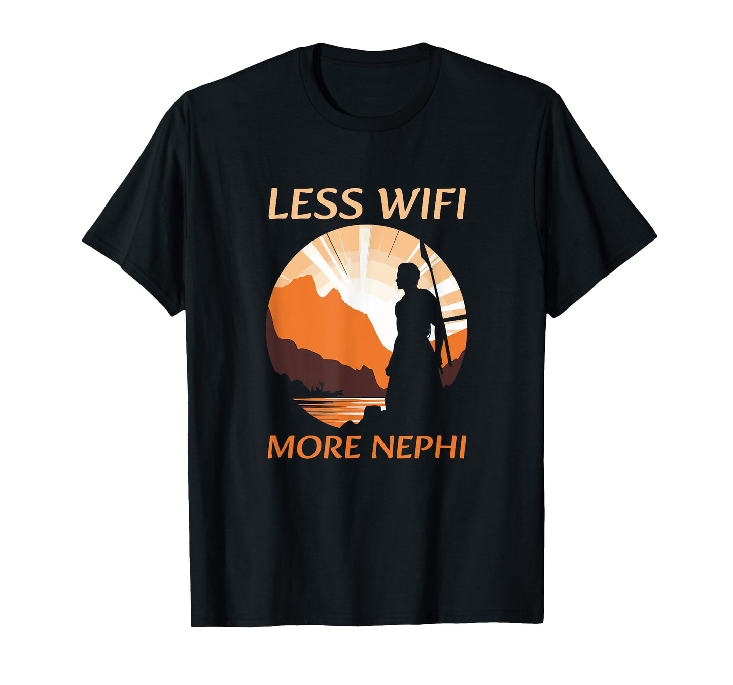 Less Wifi More Nephi Funny Humors Lds Mormon Missionary T-Shirt