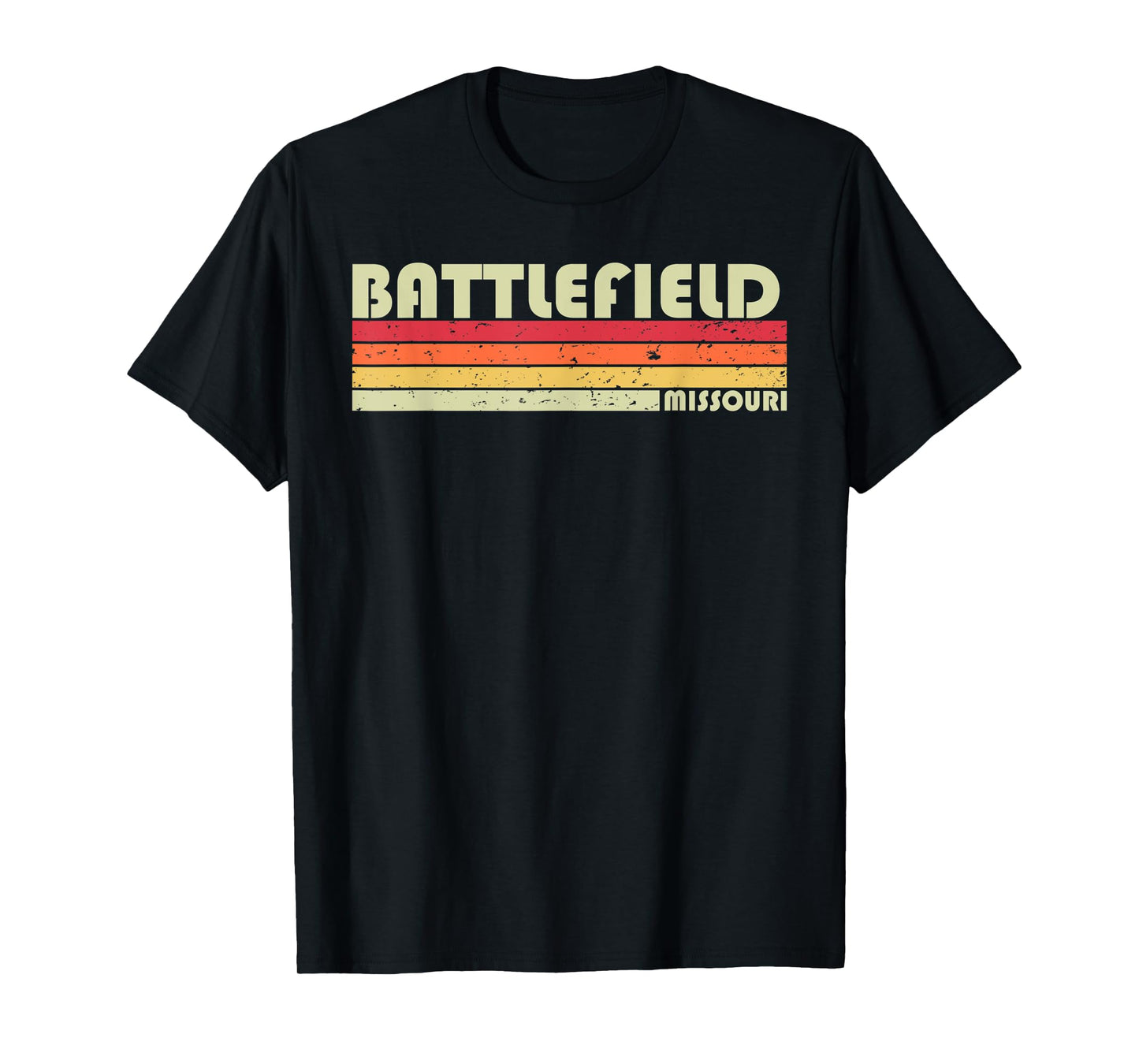 BATTLEFIELD MO MISSOURI Funny City Home Roots Gift Retro 80s T-Shirt