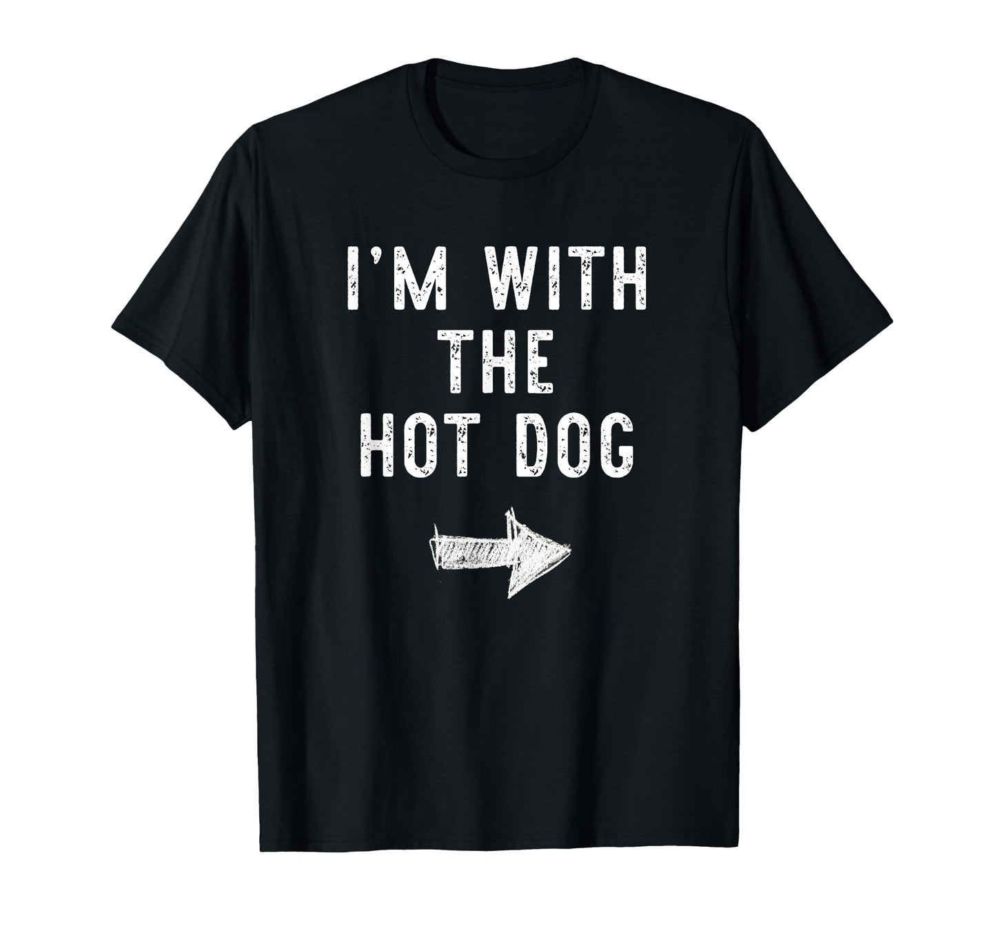 I'm With The Hot Dog Costume Halloween Couple HotDog T-Shirt for Men Women Kids