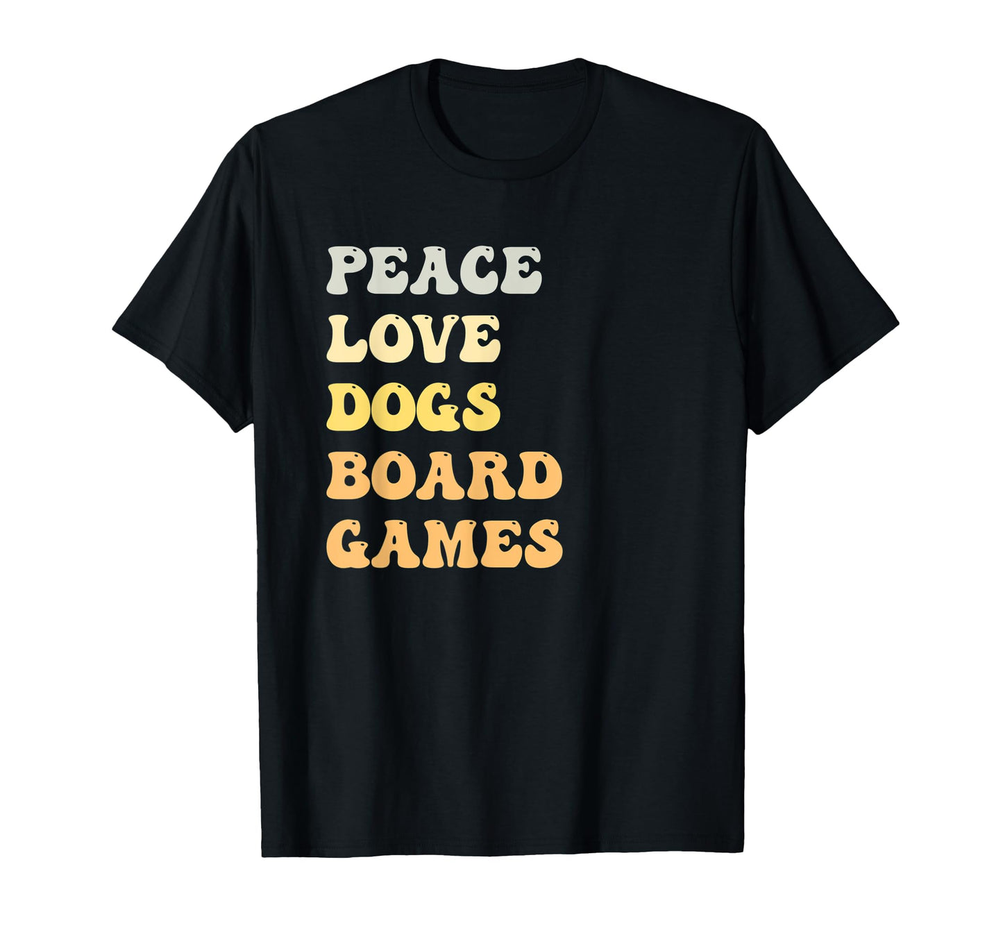 Peace Love Dogs Board Games Funny Retro T-Shirt