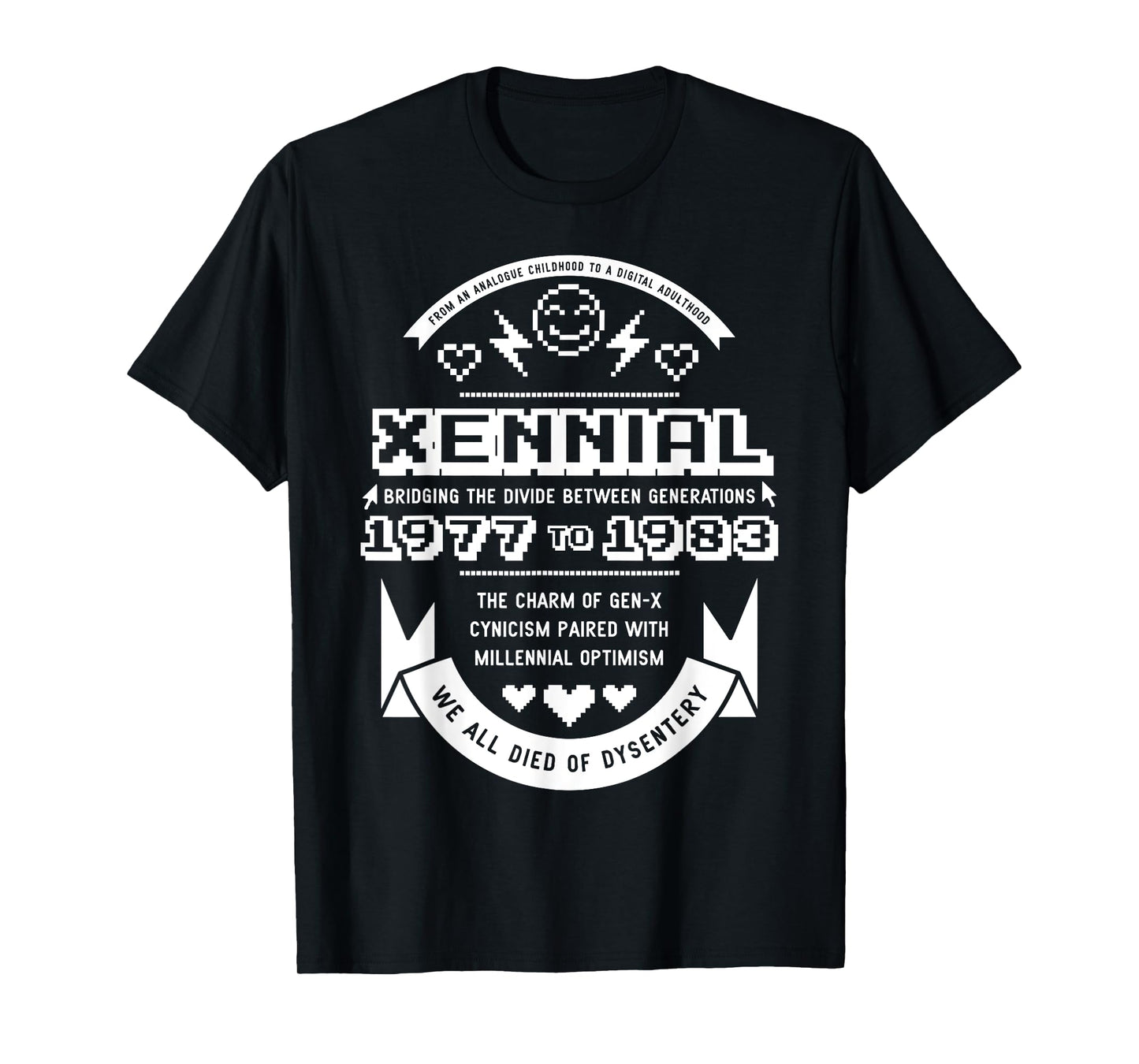 Retro Xennial Generation 1977 To 1983 Millennial GenX T-Shirt