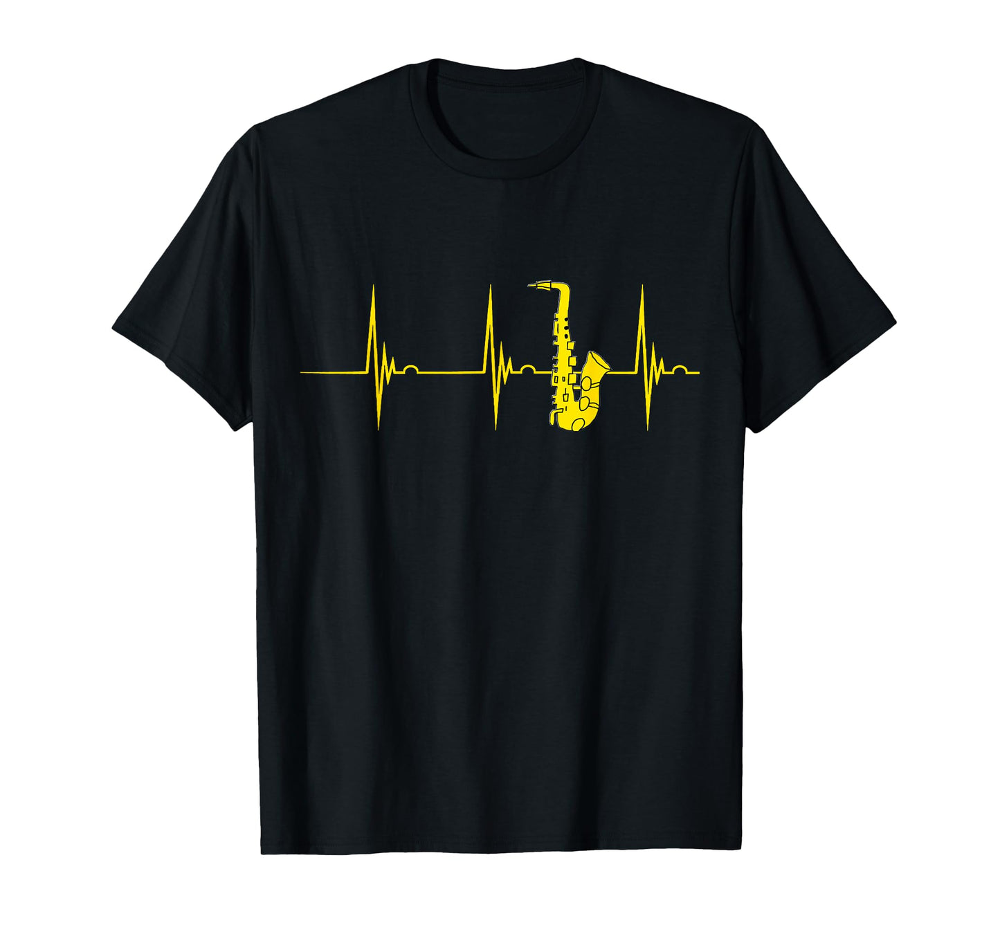 Saxophone Heartbeat Alto Sax EKG Pulseline Jazz Band T-Shirt T-Shirt