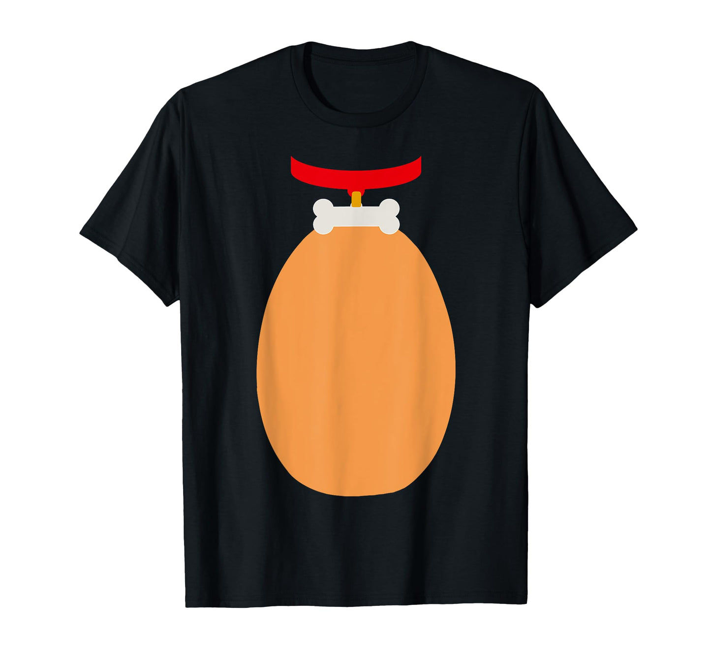 Funny belly dog with bone collar easy DIY halloween costume T-Shirt