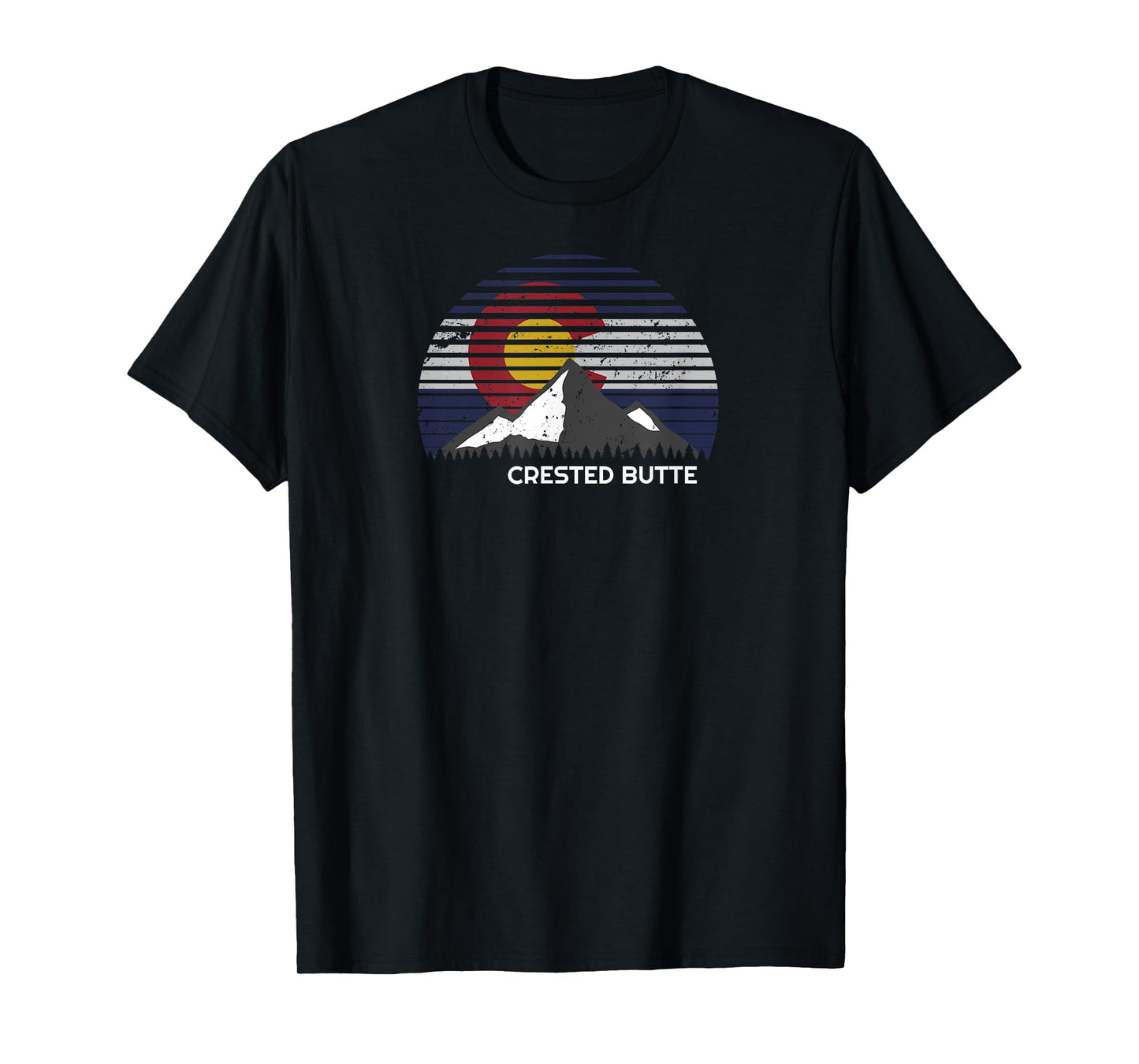 Crested Butte Rocky Mountain Colorado Flag T-Shirt