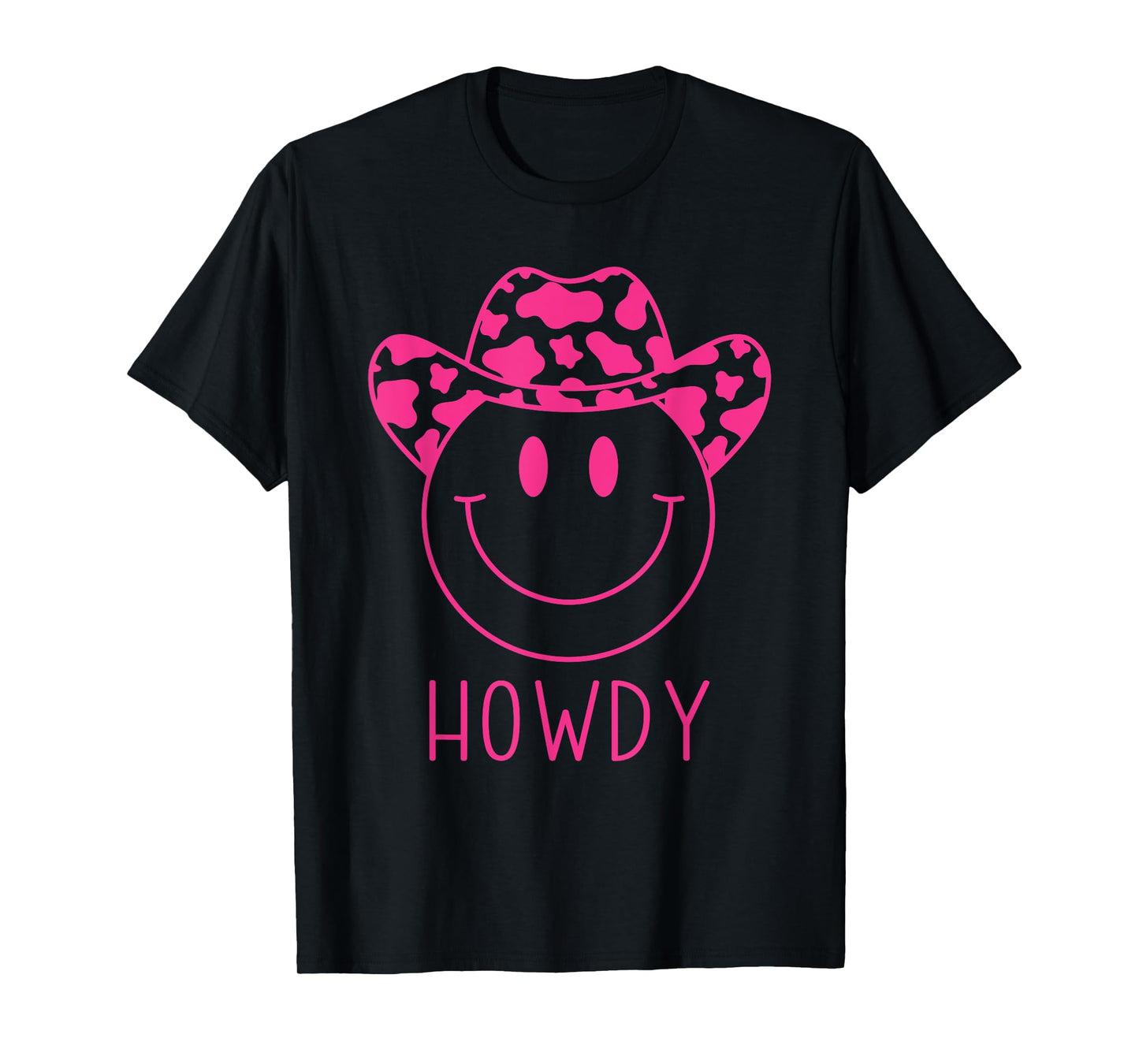 Howdy Western Happy Smiling Smile Face Cowgirl Cowboy Kids T-Shirt