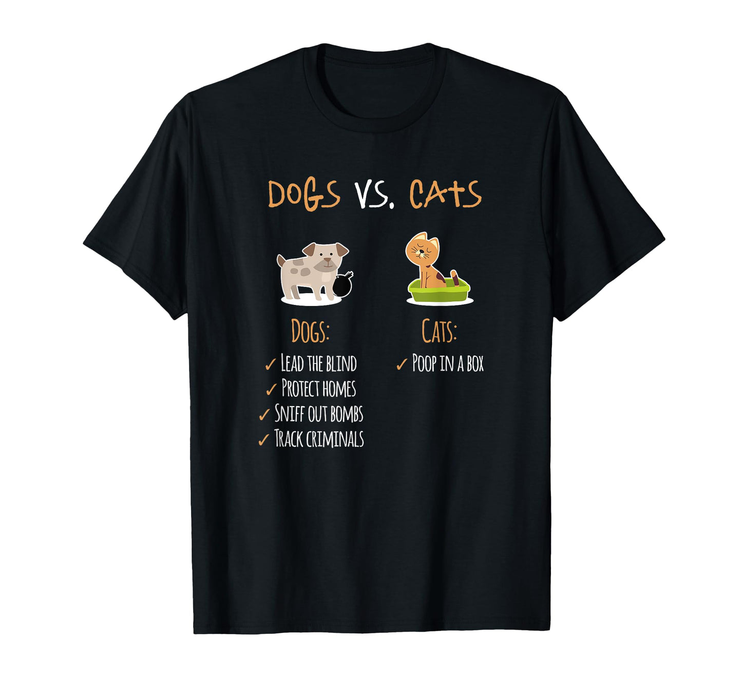 Dogs Vs Cats | Dog Dad | Dog Mom | Trending Dog Lovers Funny T-Shirt for Men Women Girls Kids