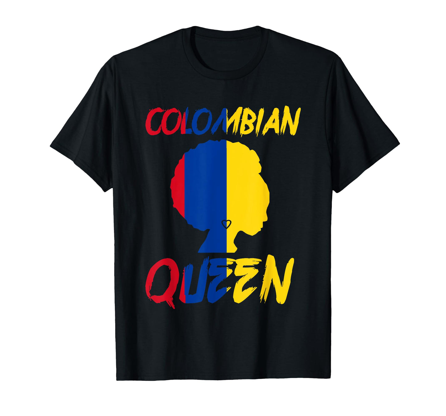 Colombian Queen Colombia Flag Afro Pride Proud Culture Home T-Shirt