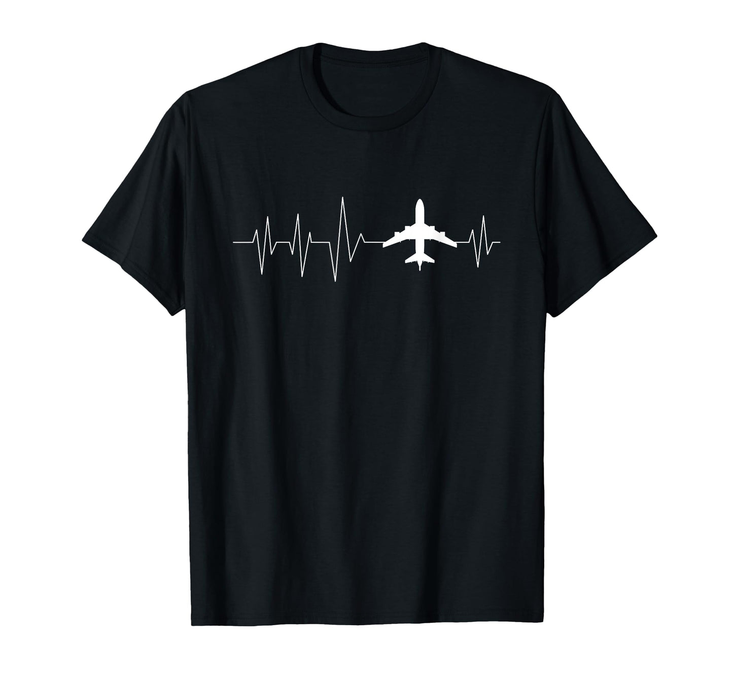 Airplane Heartbeat - Airline Pilot Aviation Aircraft Lover T-Shirt